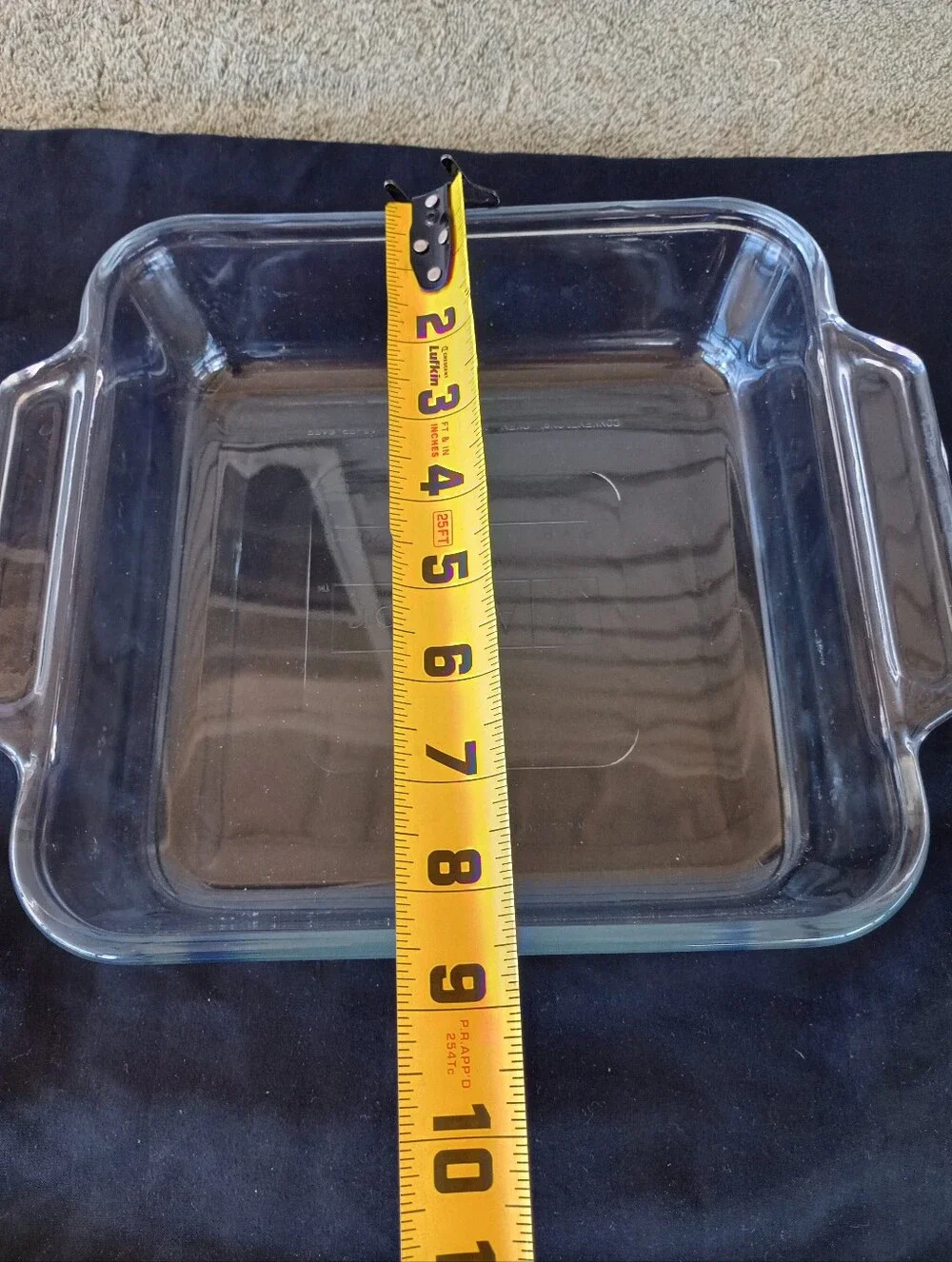 Anchor Hocking Square 8x8 Clear Glass Baking Dish Casserole USA Vintage